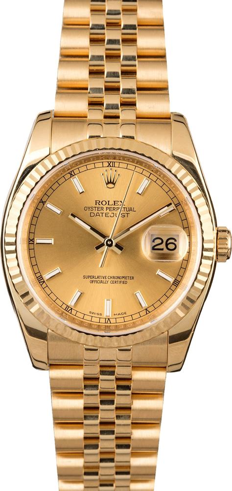 rolex date just gold gubile